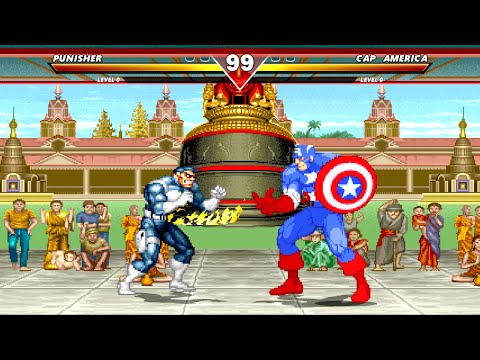 Captain America Vs Punisher - Capcom Vs Marvel Epic Battle!
