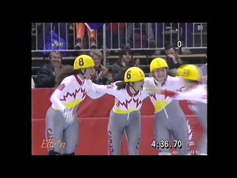 Winter Olympic Games Albertville 1992 - final 3000 m relay: Gold CAN 2. USA 3. EUN 4. JPN