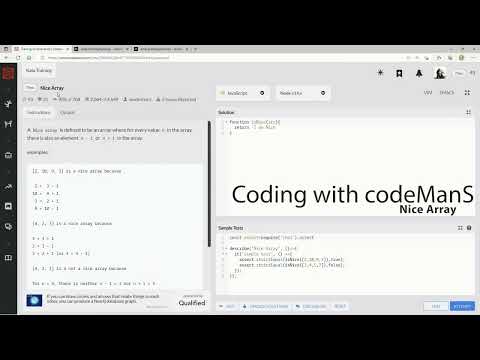 Codewars 7 Kyu Nice Array Javascript