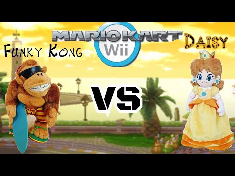 Mario kart Wii time trial contest funky Kong vs daisy