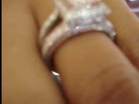 Handshot of 2.25ct PINK DIMAOND Princess Cut Ring