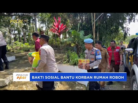 POLRES KEBUMEN SALURKAN BANTUAN UNTUK KORBAN RUMAH ROBOH