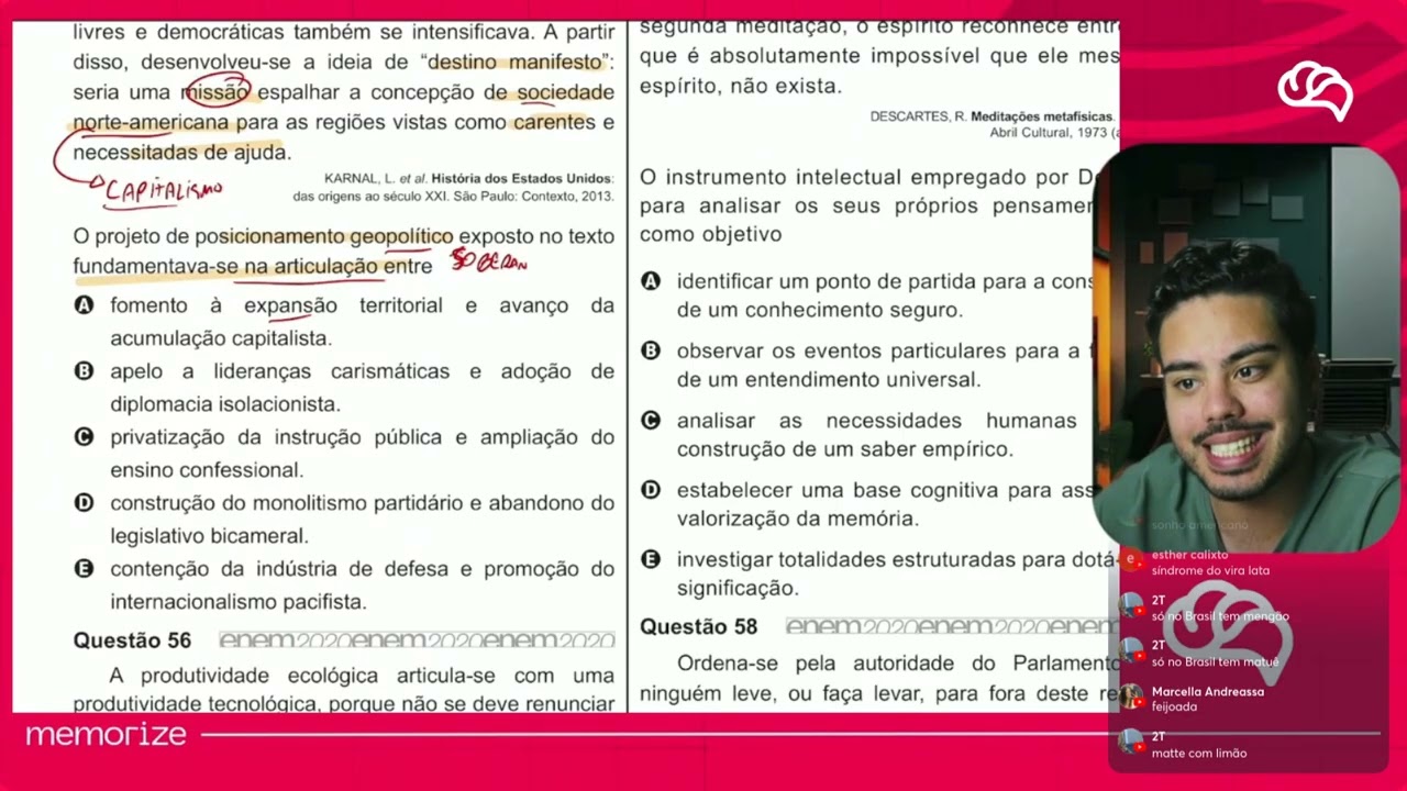 Resolução em Vídeo — Questão 55 ENEM 2020 PPL