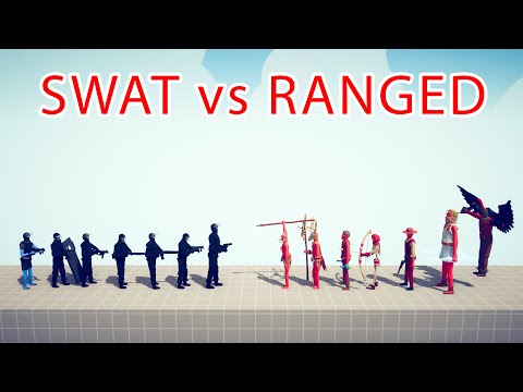 SWAT Team vs RANGED Team - Totally Accurate Battle Simulator TABS