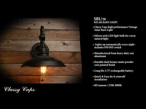 Classy Caps Dark Bronze Solar Barn Light