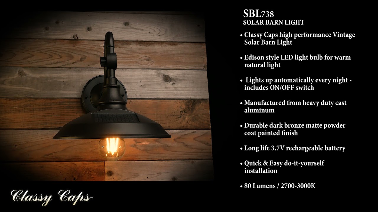 Video 1 Watch A Video About the Foxglove Dark Bronze Solar LED Barn Light