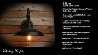 Watch A Video About the Foxglove Dark Bronze Solar LED Barn Light