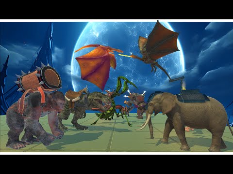 Saddled Animals Death Run! Saddle Pack. New Update !Animal Revolt Battle Simulator