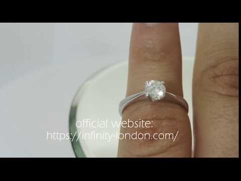 SOLITAIRE DIAMOND ENGAGEMENT RING 18CT WHITE GOLD R118 [0.15ct]