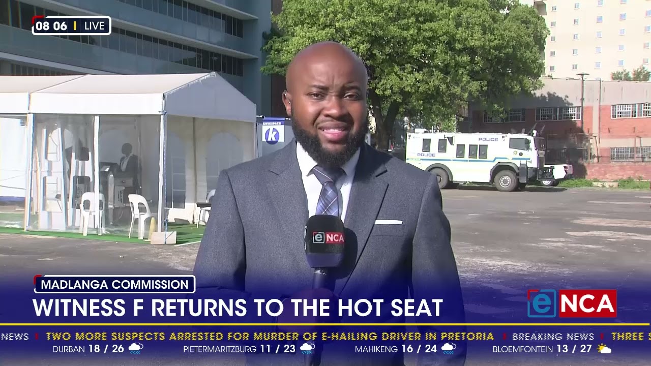 Witness F back in hot seat at Madlanga Commission