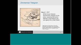 Woodrow Wilson Chooses War (webinar)