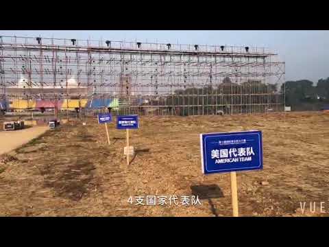 Day one set up for Liuyang Fireworks Festival.Opening Show