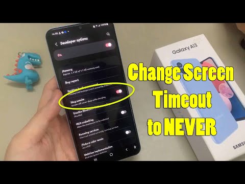 Samsung Galaxy A13: How to Change Screen Timeout to NEVER (Stay Awake)