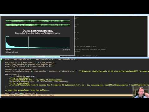 Demo: Self-browsing code, compiler message loop, workspaces.