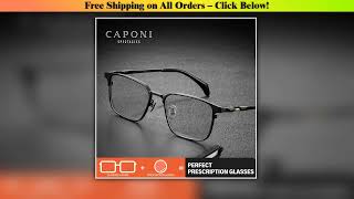 Download lagu CAPONI Prescription Men Glasses Pure Titanium Progressive Computer Glasses Classic Anti Blue Ray mp3