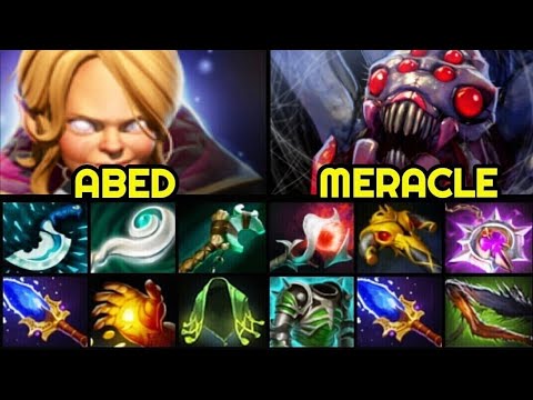 ABED Invoker vs MERACLE Broodmother - Intense Epic Game 7.27 Dota 2