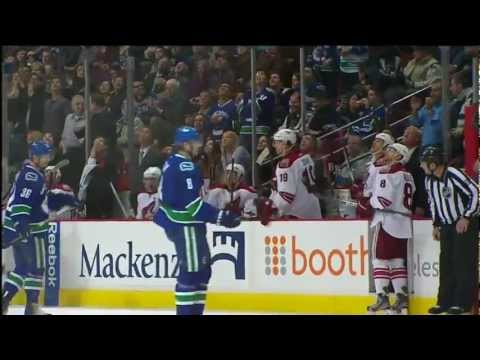 Canucks Vs Coyotes - Alex Burrows 1-0 Goal 3/14/12 [HD]