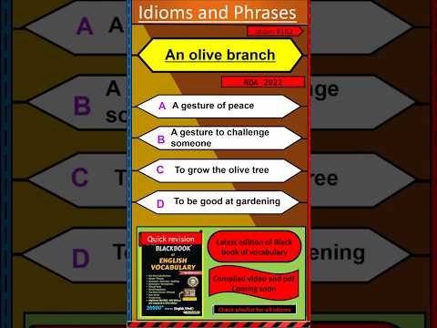 Idioms and phrases | An olive branch | Black book of English vocabulary |