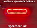 Obrysové červené LED svetlo 12V / 24V - s výstražným oranžovým LED svetlom ECE R65 / Class2 (130x40x11mm) - Video Youtube