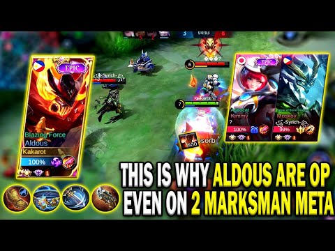 ALDOUS TUTORIAL ON HOW TO COUNTER 2 OP MARKSMANS🔥ALDOUS GOD MODE IN THIS BUILD - MLBB
