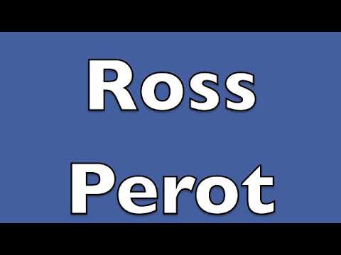 How to pronounce Ross Perot