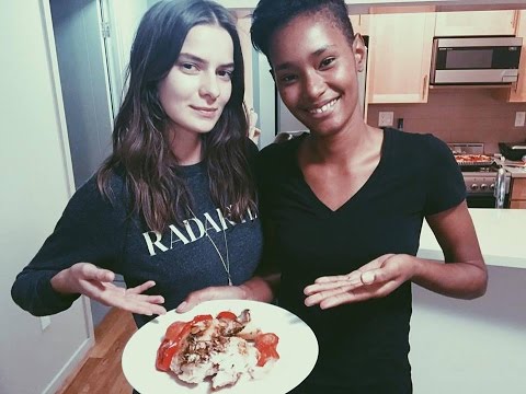 ROASTED CHICKEN BY RUNWAY MODELS YSAUNNY BRITO AND DASHA DENISENKO  VLOG 21
