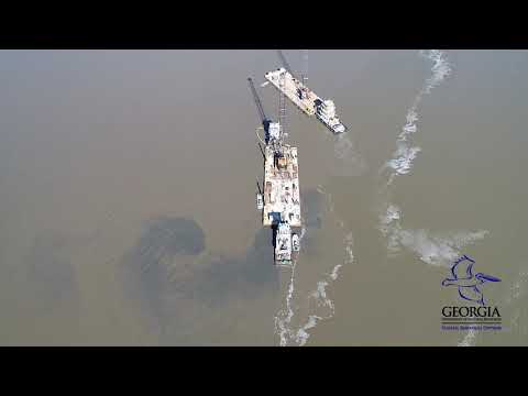 Capsized tug refloated in Jekyll Creek