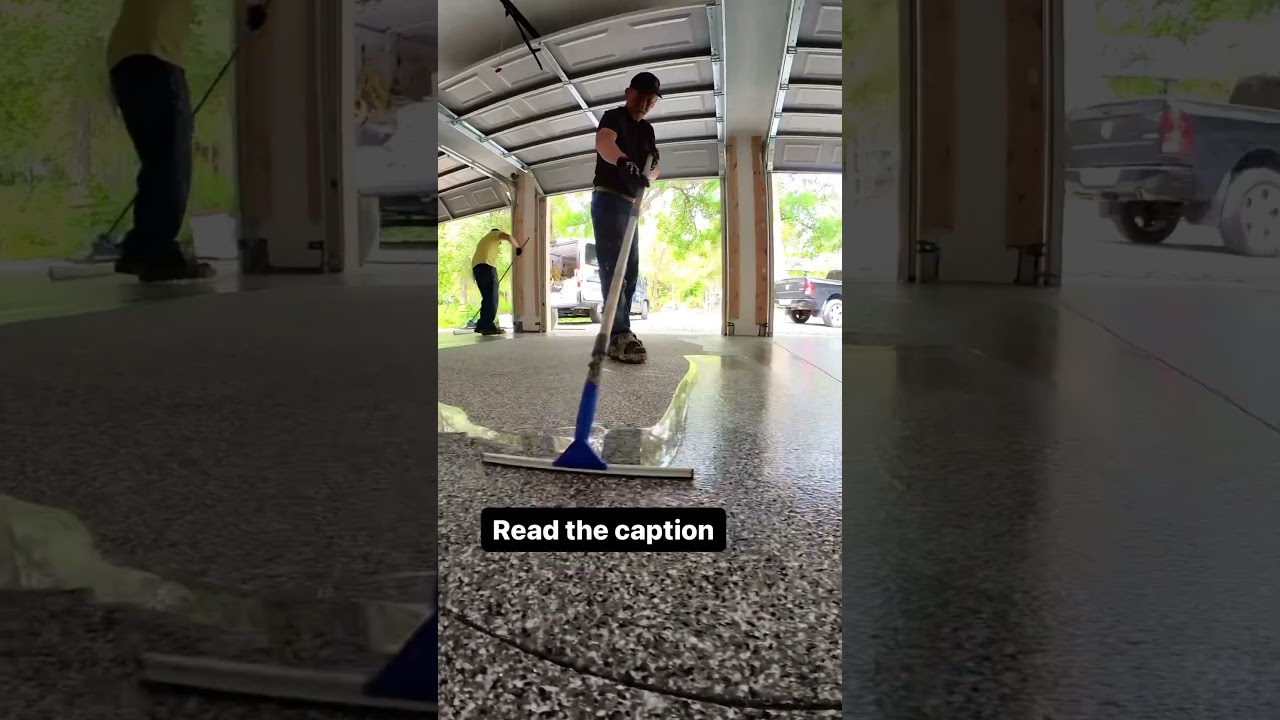 Do you know the real reason we use a polyaspartic top coat? #epoxy #garage #floor #satisfying