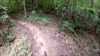 preview picture of video 'Pedal crank falls off while Mountain biking at Hobby Park in North Carolina on July 7, 2013 HD'