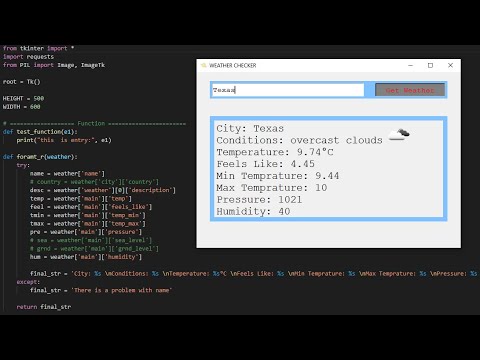 How To Make Weather Checking Software Using Python With Source Code Using Weather Api In Python