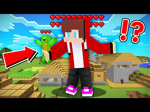 JJ and Mikey Became GIANT in Minecraft - Maizen Nico Cash Smirky Cloudy