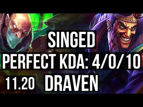 SINGED & Rell vs DRAVEN & Rakan (ADC) | 4/0/10, 400+ games | BR Master | v11.20