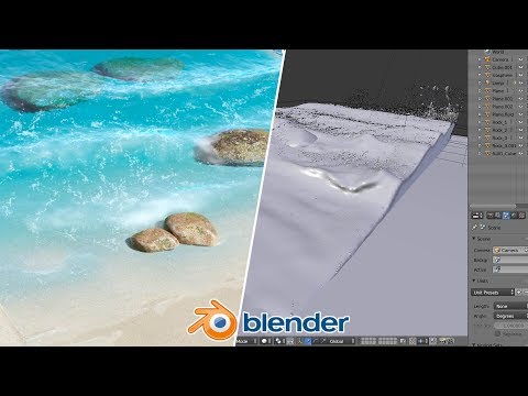 Beach Waves - Blender Fluid Tutorial : 1 of 2