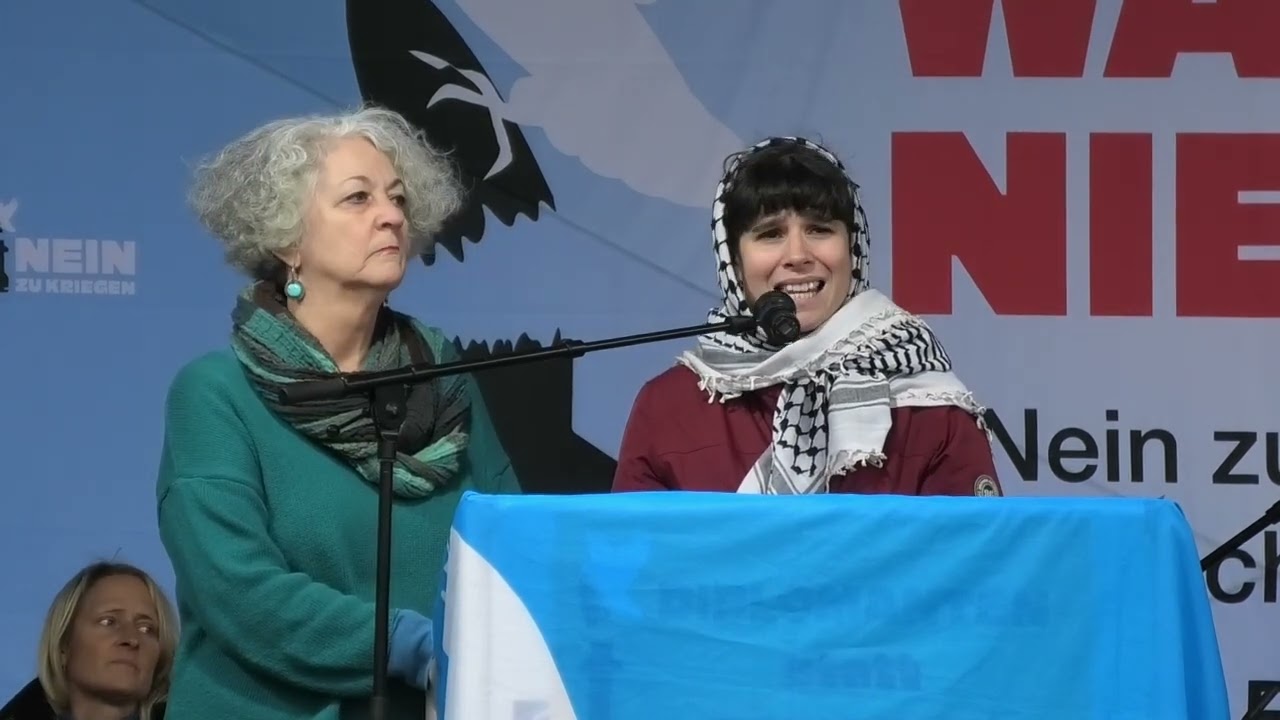 Rede von Iris Hefets und Nadija Samour auf der Friedensdemo am 3.10.2024 in Berlin