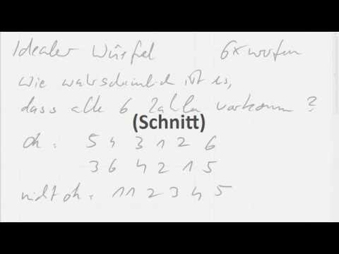 06C.1 Wahrscheinlichkeit, Würfel sechsmal werfen, alle Zahlen