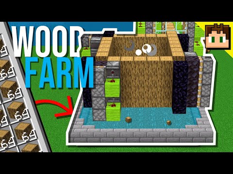 How To Build an AUTOMATIC WOOD FARM! [Minecraft Bedrock 1.21] Tutorial