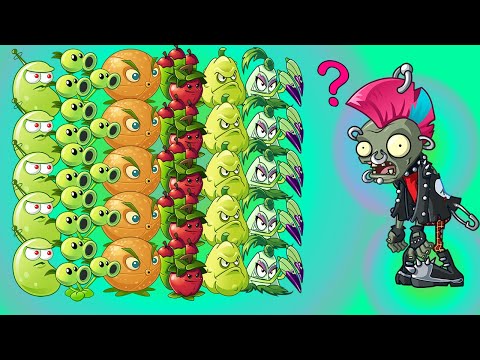 How Many 05 Plant Max Level Can Destroy 99 Punk Zombie Zombie? - PvZ 2 Discovery