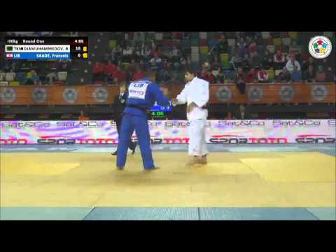 Batyr HOJAMUHAMMEDOV (TKM) Vs Francois SAADE (LIB) - Judo Grand Prix Samsun 2014 [-90kg]