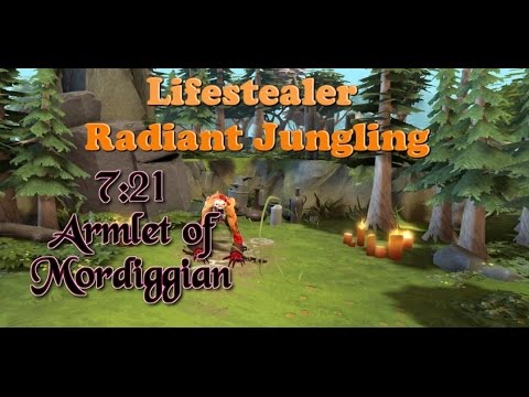 Dota 2 Howto Jungle 6.88 - Lifestealer 7 mins 21 secs Armlet of Mordiggian - Radiant Guide
