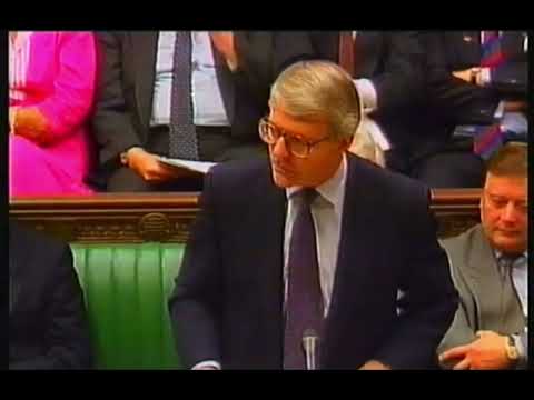 Prime Minister John Major Parliament debate a week after Black Wednesday