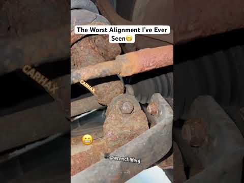 Check your alignment, your tires will thank you😅 #shorts #fyp #mechanic #tire #alignment #workshop