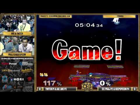 CEO 2015 - Twitch & AG | Arc Vs. SS | PB&J & KeepSpeedn - SSBM Doubles Bracket - Smash Melee
