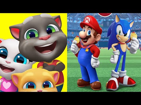 My Talking Tom Friends Space vs Mario Sonic at the Olympic Games Tokyo 2020 Gameplay