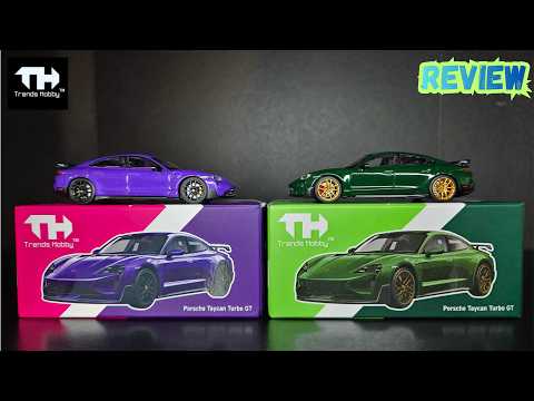 Feature Image thumbnail for the video blog Trends Hobby - Porsche Taycan Turbo GT Purple & Green - REVIEW by  booster_diecast
