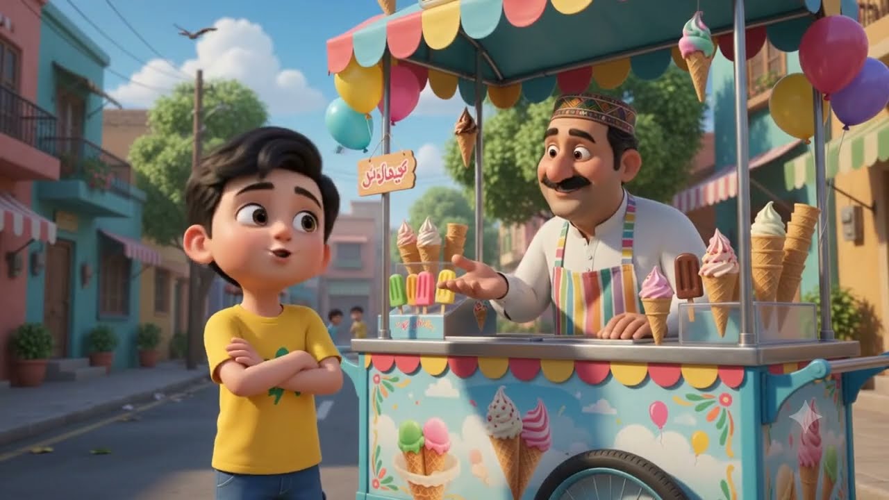 Boy buying ice cream funny clip