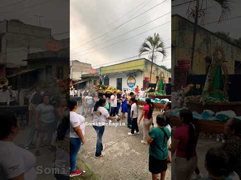 Encuentro de procesiones virgen Santa Catalina de Alejandría siquinala ESCUINTLA