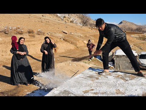 Snowy Day and Night in the Mountainsand a Nomadic Family TogetherMaryam