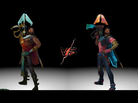 Classic vs Cyber Pop Akshan Skin MODEL Comparison
