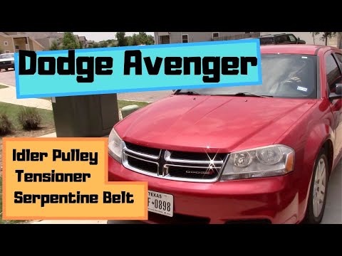How to replace serpentine belt, tensioner and idler pulley on Dodge Avenger (Fix engine noise!)