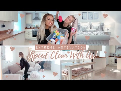 EXTREME CLEANING MOTIVATION/FULL HOUSE ROUTINE + TIPS! SPEED CLEAN WITH US! MRS HINCH HACKS!